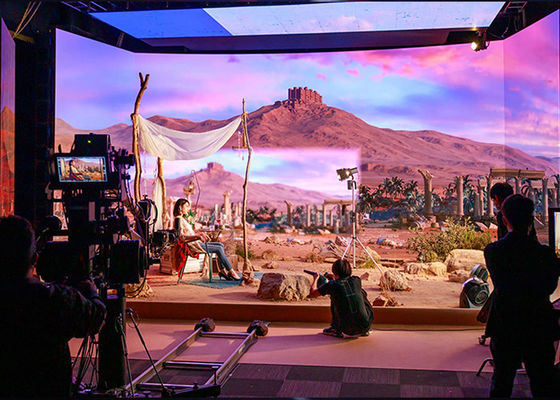 7680Hz Flimmaking Wirtualne studio Lekka ściana wideo XR Hd Led P1.95 P2.6 P2.5