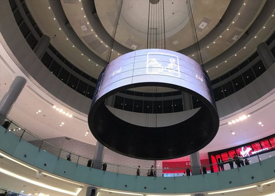 Pełnokolorowy elastyczny wyświetlacz LED, P1.56 P1.785 P2 P2.5 Elastyczny ekran LED z cylindrem