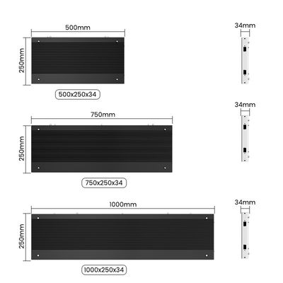 Aluminiowa szafa Ekran LED w pomieszczeniach P1.56 P1.95 P2.5 P2.6 P2.9 P3.91, 500x250/750x250/1000x250mm dla wystaw i wyświetlaczy detalicznych