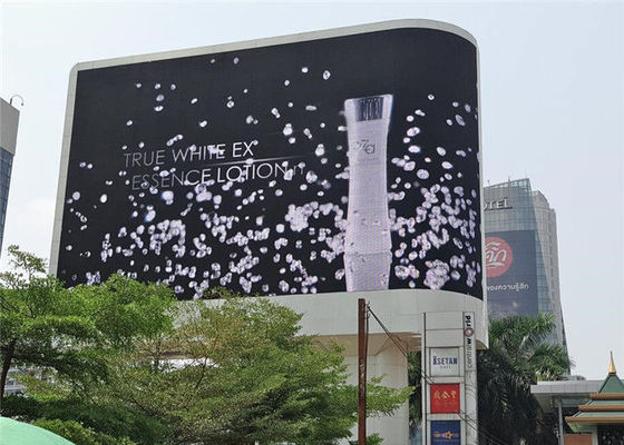 DIP346 P10 Zakrzywiony ekran LED Kolorowy ekran reklamowy 10000 Dos / Sqm