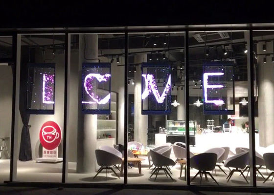 Wyświetlacz LED o wysokiej gęstości Przezroczysta ściana wideo LED Łatwa instalacja podwieszana