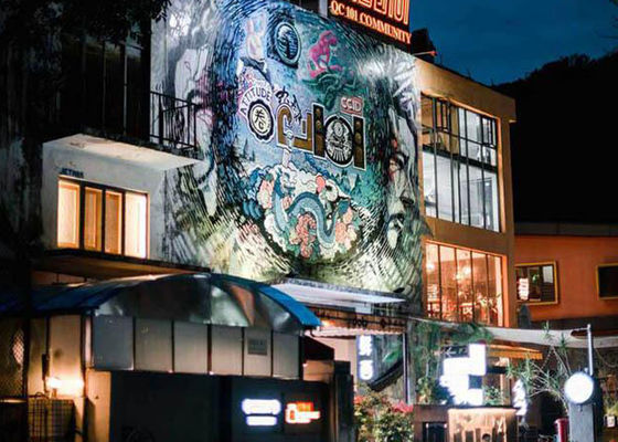 Przezroczysty wyświetlacz LED o wysokiej jasności Ściana wideo 10 mm Pixel Pitch 5000 nitów