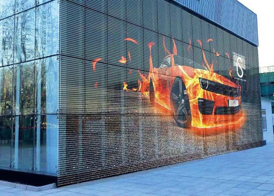 P7.8 SMD3528 Szklany przezroczysty ekran LED Wyświetlacz multimedialny LED dla Filipin