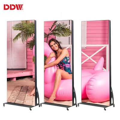 Podłoga Stojąca Przenieś Inteligentny cyfrowy ekran reklamowy wideo Zewnętrzny P2.5